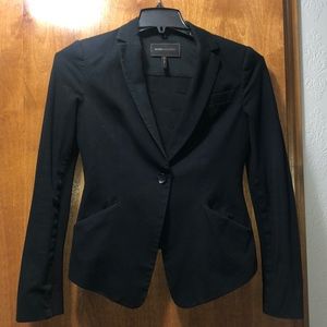 BCBGMaxazria ruffle blazer size small.